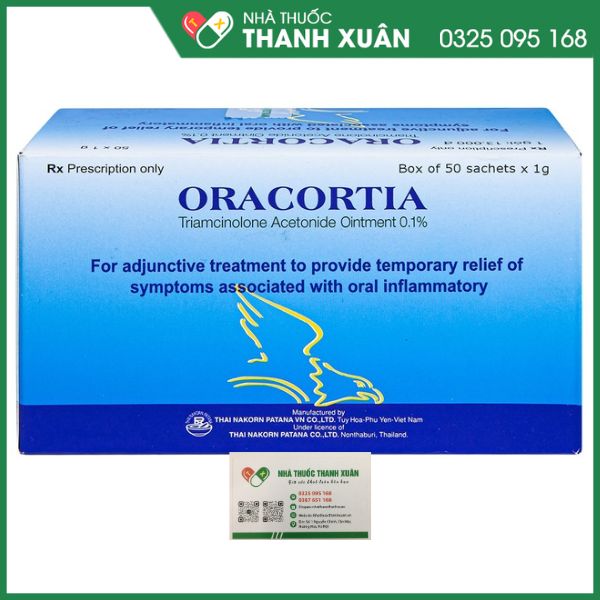 ORACORTIA thuốc mỡ trị nhiễm khuẩn miệng